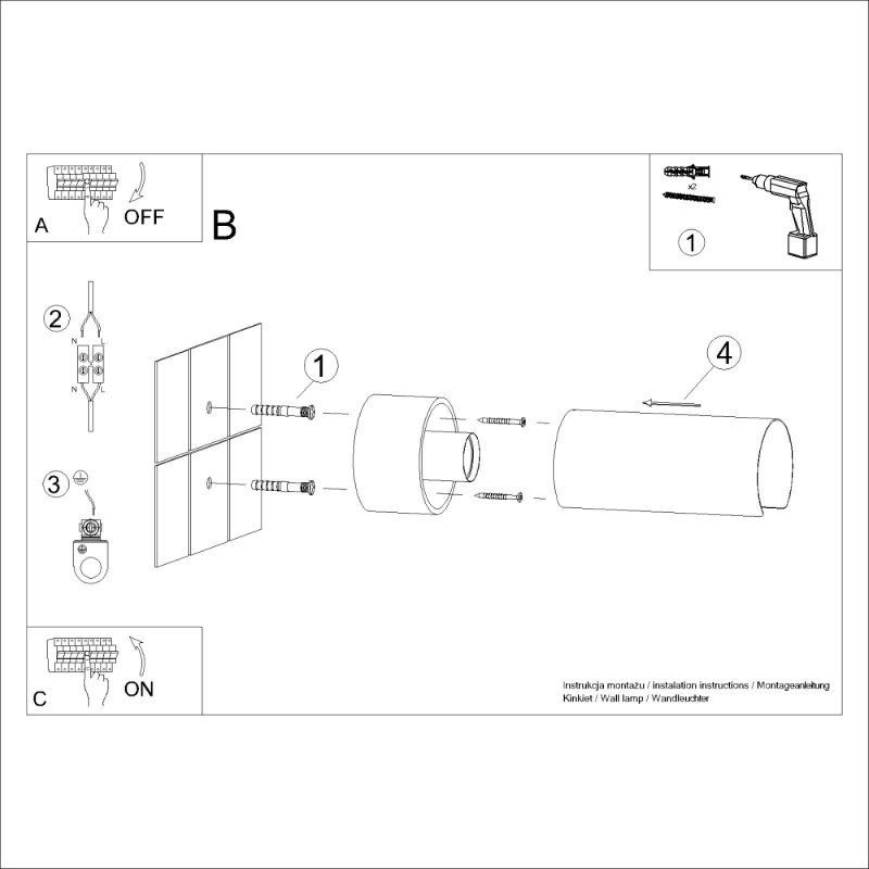 Kinkiet FLASH biały