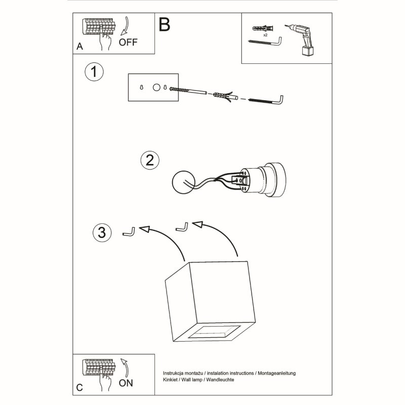 Kinkiet ceramiczny LEO czarny