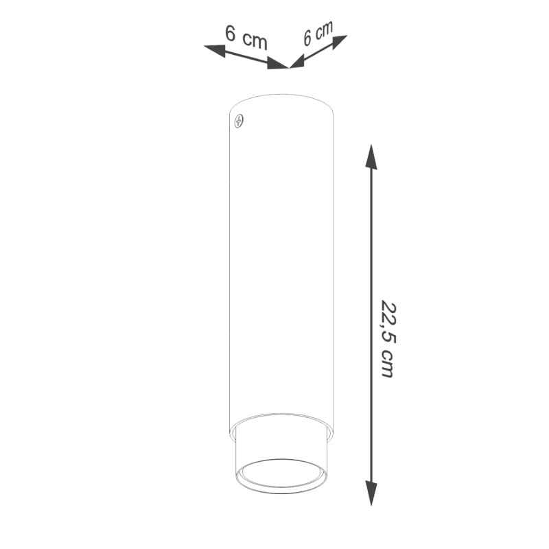 Plafon NERO 22,5 czarny/chrom