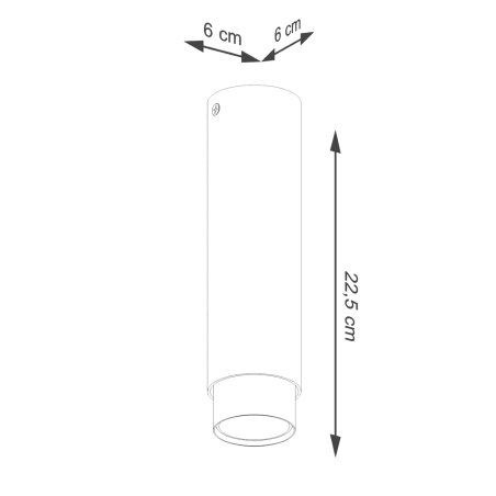 Plafon NERO 22,5 czarny/chrom