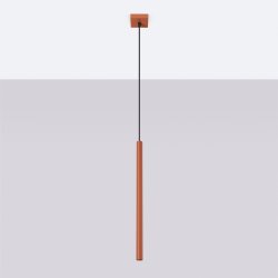 Lampa wisząca PASTELO 1 ochra czerwona
