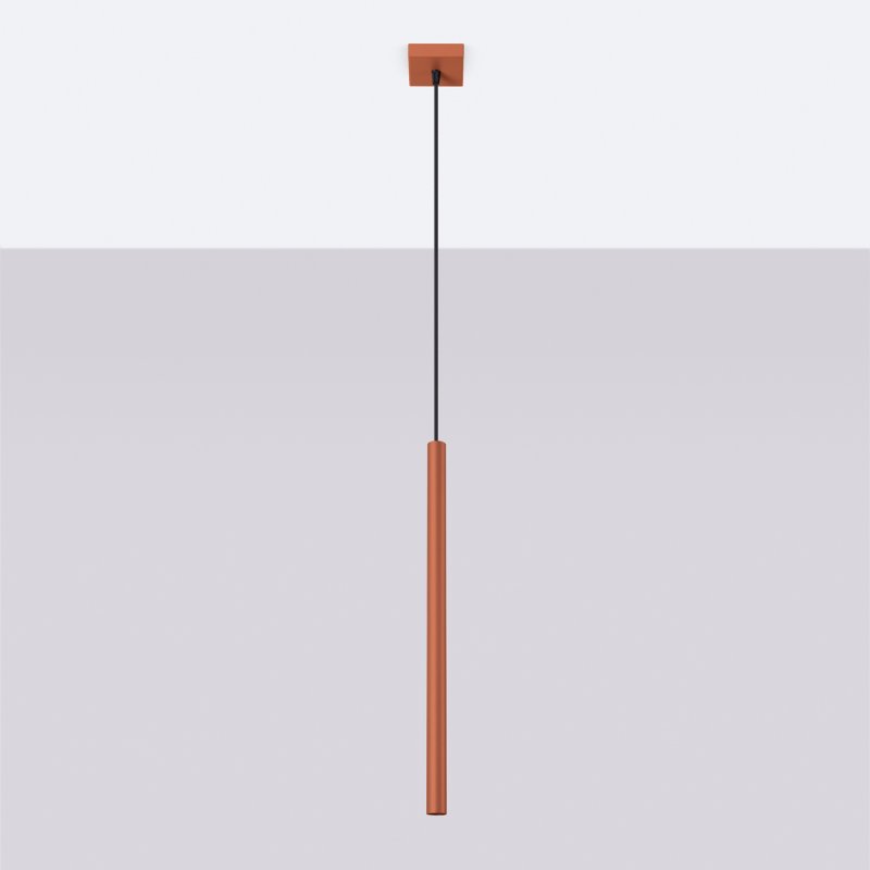 Lampa wisząca PASTELO 1 ochra czerwona