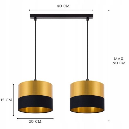 LISTWA LAMPA WISZĄCA SUFITOWA ABAŻUR ZŁOTO LISTWA LAMPA WISZĄCA SUFITOWA ABAŻUR ZŁOTO