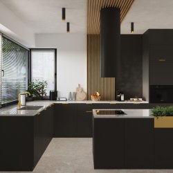 Plafon NERO 12,5 czarny/złoty