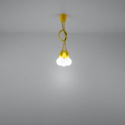 Lampa wisząca DIEGO 3 żółta