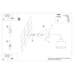 Kinkiet SAVAR 1 czarny