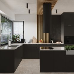 Plafon NERO 12,5 czarny/chrom