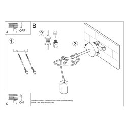 Kinkiet EDISON czarny