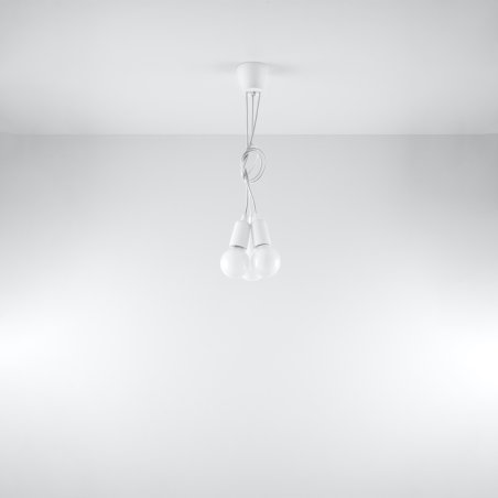 Lampa wisząca DIEGO 3 biała