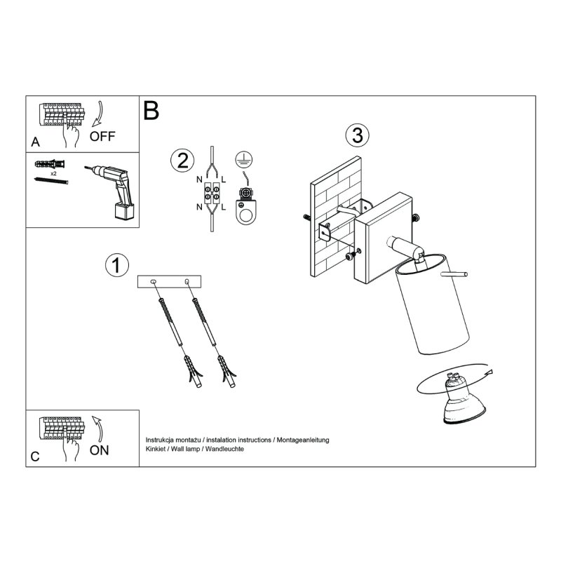 Kinkiet RING beżowy
