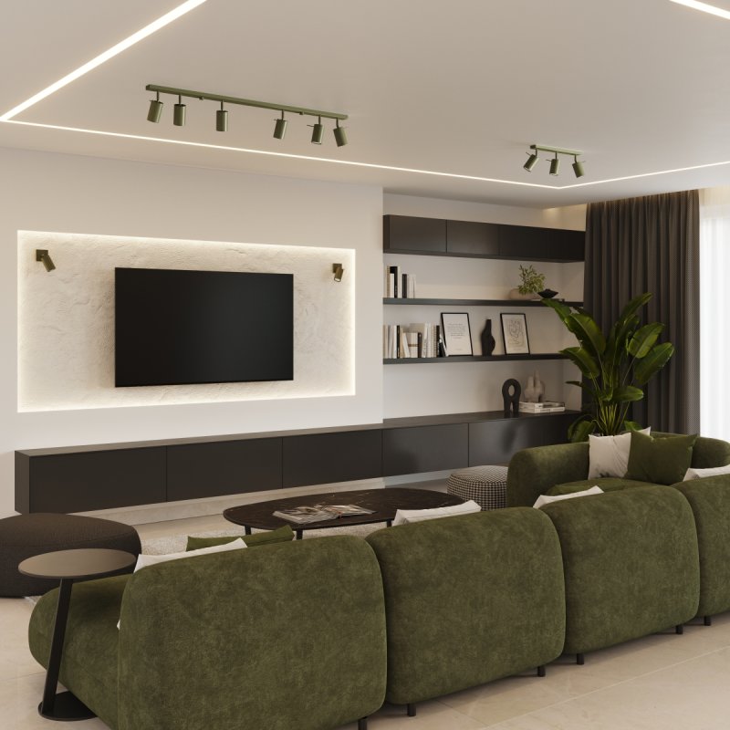 Kinkiet RING zielony oliwkowy