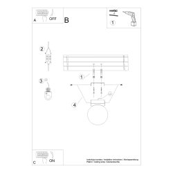 Plafon YOLI 1 czarny