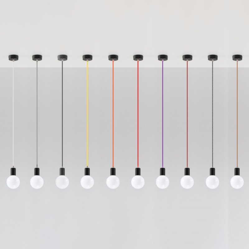 Lampa wisząca EDISON czarna