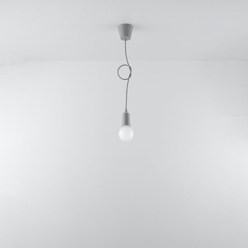 Lampa wisząca DIEGO 1 szara