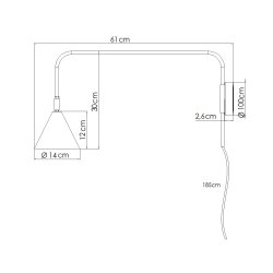 Kinkiet NOX ochra czerwona