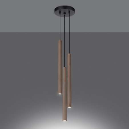 Lampa wisząca PASTELO 3P drewno