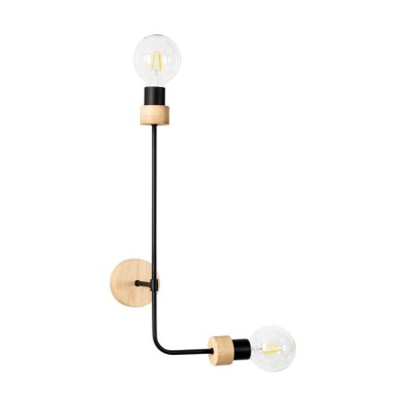 Montix Kinkiet 2xE27 Max.40W Dąb Olejowany/Czarny