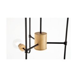 Montix Lampa Sufitowa 6xE27 Max.40W Dąb Olejowany/Czarny