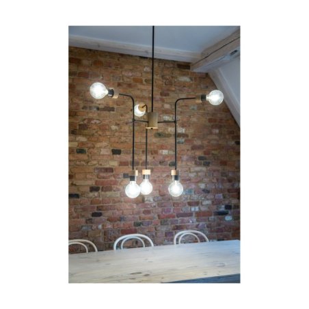 Montix Lampa Sufitowa 6xE27 Max.40W Dąb Olejowany/Czarny