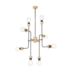 Montix Lampa Sufitowa 8xE27 Max.40W Dąb Olejowany/Czarny