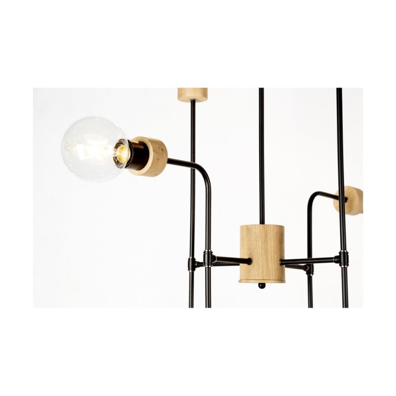 Montix Lampa Sufitowa 8xE27 Max.40W Dąb Olejowany/Czarny