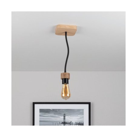 Allumer Lampa Sufitowa 1xE27 Max.25W Dąb Olejowany/Czarny