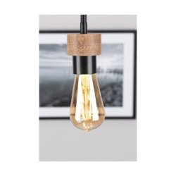 Allumer Lampa Sufitowa 1xE27 Max.25W Dąb Olejowany/Czarny