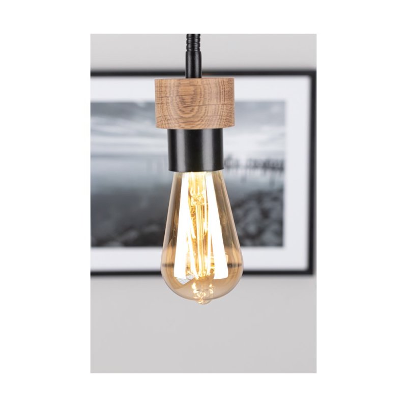 Allumer Lampa Sufitowa 1xE27 Max.25W Dąb Olejowany/Czarny