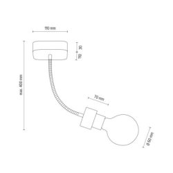 Allumer Lampa Sufitowa 1xE27 Max.25W Dąb Olejowany/Czarny