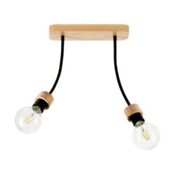Allumer Lampa Sufitowa 2xE27 Max.25W Dąb Olejowany/Czarny