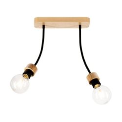 Allumer Lampa Sufitowa 2xE27 Max.25W Dąb Olejowany/Czarny