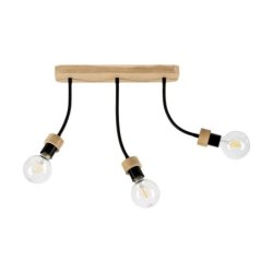 Allumer Lampa Sufitowa 3xE27 Max.25W Dąb Olejowany/Czarny