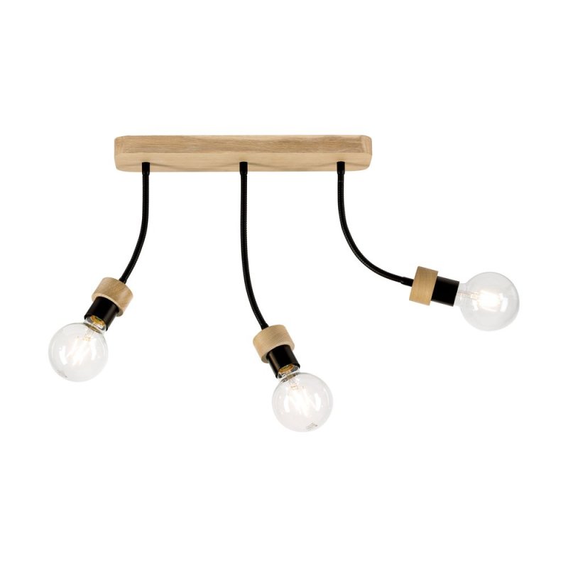 Allumer Lampa Sufitowa 3xE27 Max.25W Dąb Olejowany/Czarny