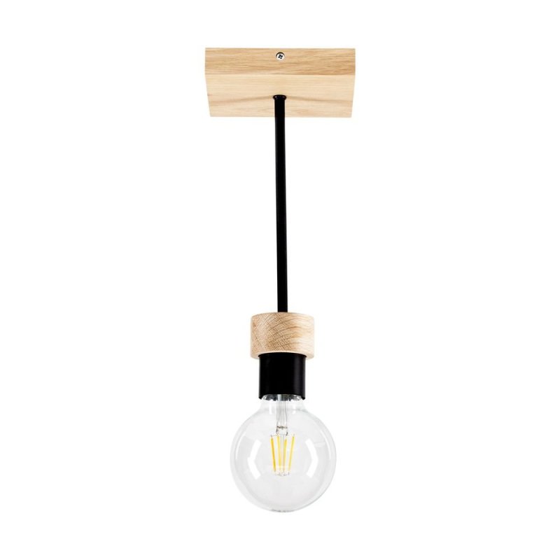 Chandelle Lampa Sufitowa 1xE27 Max.40W Dąb Olejowany/Czarny