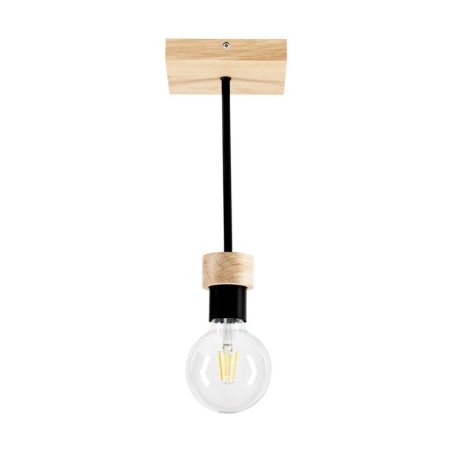 Chandelle Lampa Sufitowa 1xE27 Max.40W Dąb Olejowany/Czarny