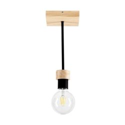 Chandelle Lampa Sufitowa 1xE27 Max.40W Dąb Olejowany/Czarny