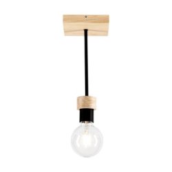 Chandelle Lampa Sufitowa 1xE27 Max.40W Dąb Olejowany/Czarny