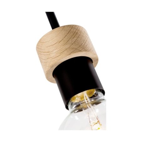Chandelle Lampa Sufitowa 1xE27 Max.40W Dąb Olejowany/Czarny