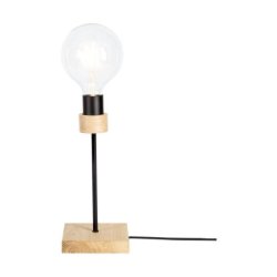 Chandelle Lampa Stołowa 1xE27 Max.25W Dąb Olejowany/Czarny