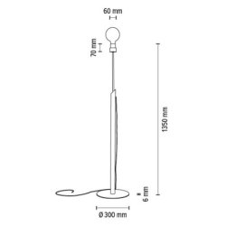 Solange Lampa Podłogowa 1xE27 Max.60W Dąb Olejowany/Czarny