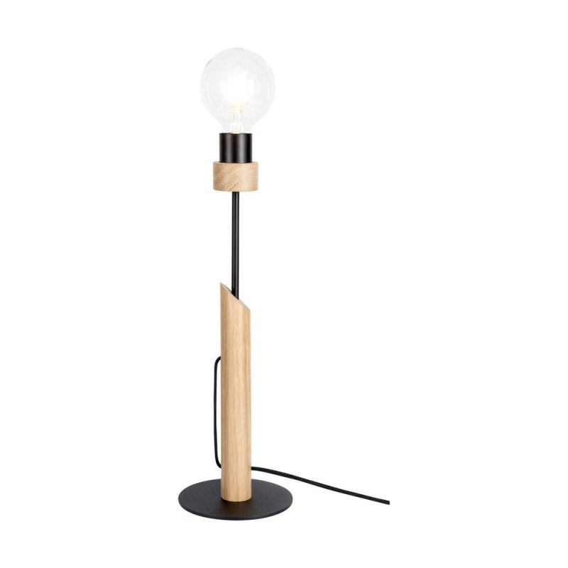 Solange Lampa Stołowa 1xE27 Max.60W Dąb Olejowany/Czarny