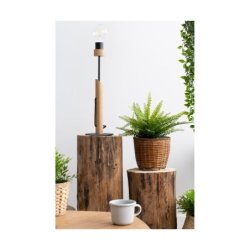 Solange Lampa Stołowa 1xE27 Max.60W Dąb Olejowany/Czarny