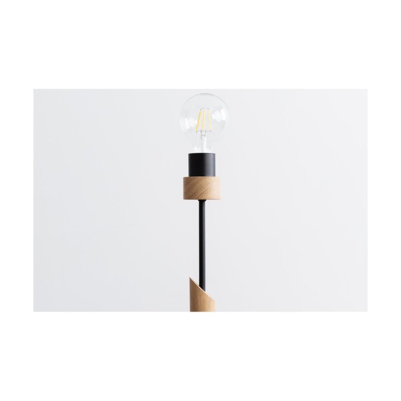 Solange Lampa Stołowa 1xE27 Max.60W Dąb Olejowany/Czarny