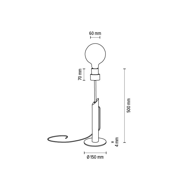Solange Lampa Stołowa 1xE27 Max.60W Dąb Olejowany/Czarny