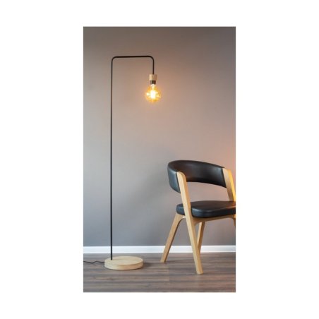 Muriel Lampa Podłogowa 1xE27 Max.60W Dąb Olejowany/Czarny