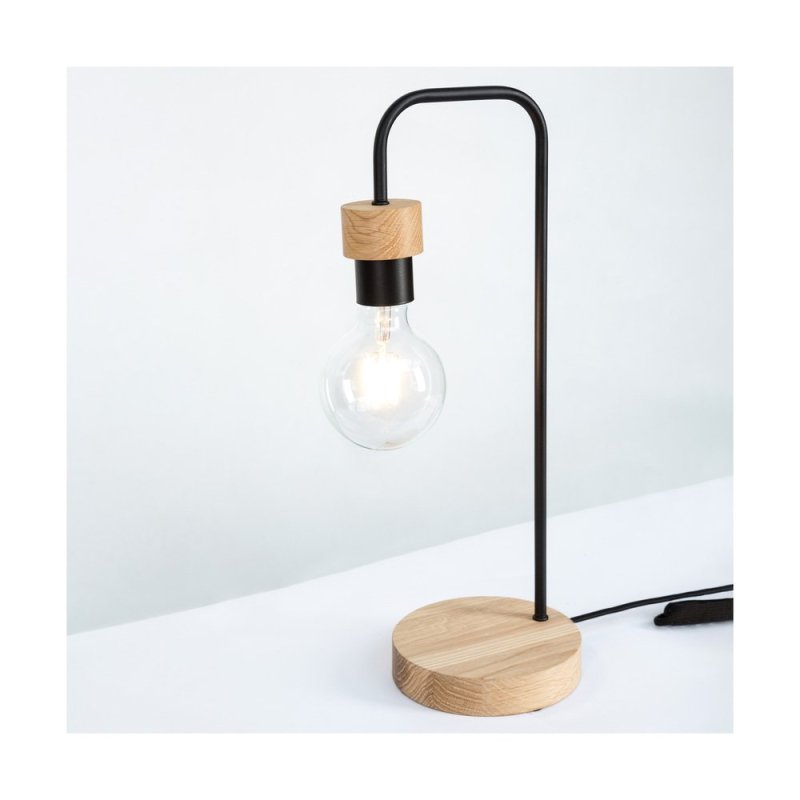 Muriel Lampa Stołowa 1xE27 Max.25W Dąb Olejowany/Czarny