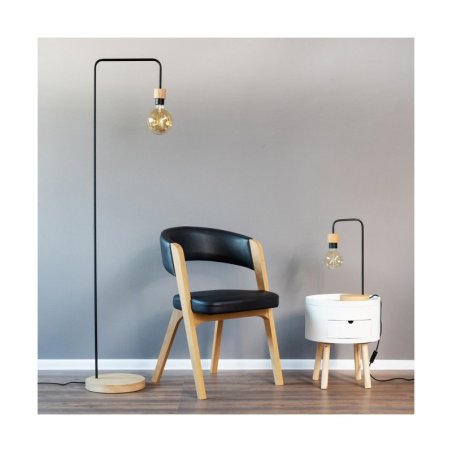 Muriel Lampa Stołowa 1xE27 Max.25W Dąb Olejowany/Czarny