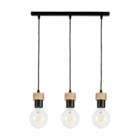 Clarte Lampa Wisząca 3xE27 Max.60W Czarny/Dąb Olejowany/Czarny
