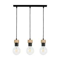 Clarte Lampa Wisząca 3xE27 Max.60W Czarny/Dąb Olejowany/Czarny