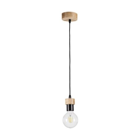Clarte Wood Lampa Wisząca 1xE27 60W Dąb Olejowany/Czarny